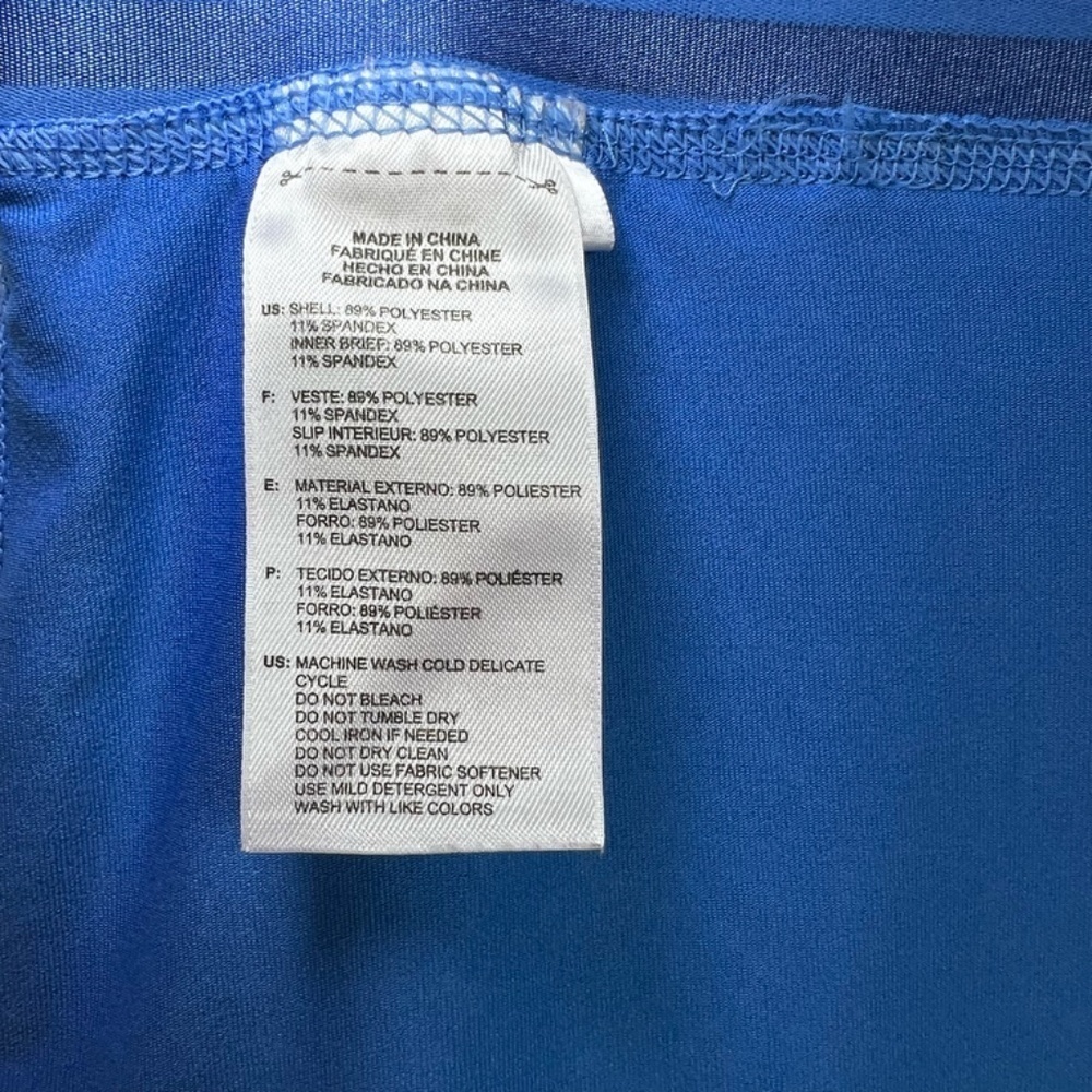 Adidas Skirt Skort Blue Heather Lined Athletic Pickleball Golf Summer Size Large - Picture 8 of 10